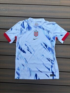 Nike Norway 2024-25 Dri-FIT Stadium Soccer Futbol Away Shirt Jersey Youth XL
